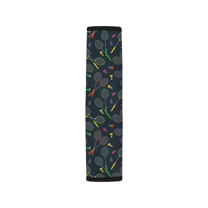 Badminton Pattern Print Design 04 Car Seat Belt Cover