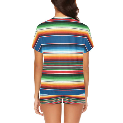 Serape Print Design LKS303 Women's Short Pajama Set