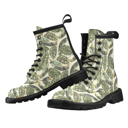 Banana Leaf Pattern Print Design BL08 Women's Boots