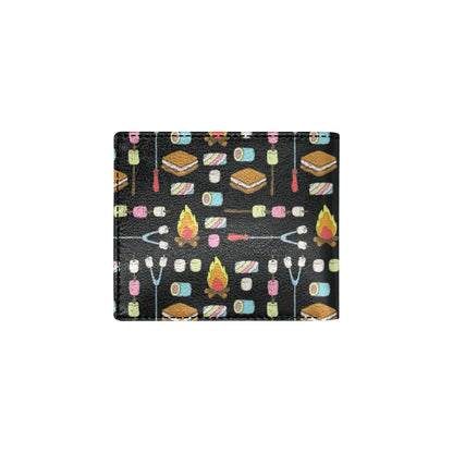 Camping Campfire Marshmallows Men's ID Card Wallet