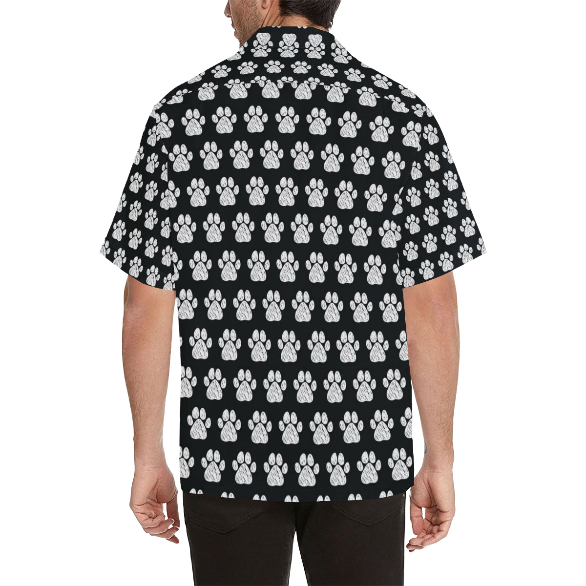 Paw Pattern Print Design A02 Men's Hawaiian Shirt