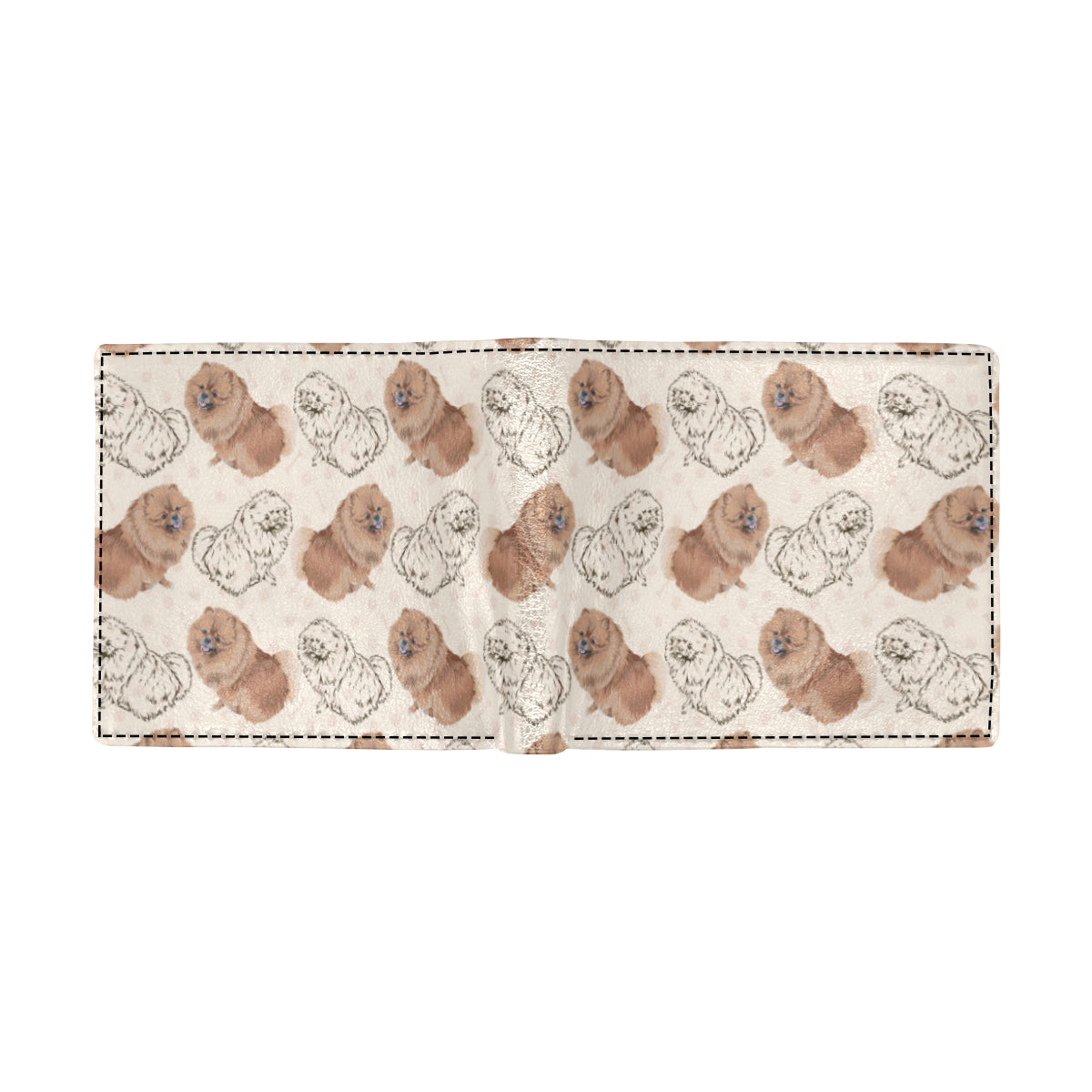 Pomeranians Pattern Print Design A01 Men's ID Card Wallet