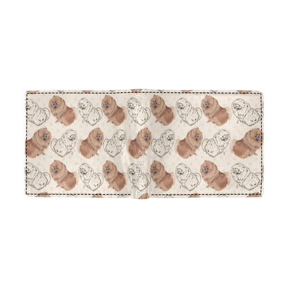 Pomeranians Pattern Print Design A01 Men's ID Card Wallet