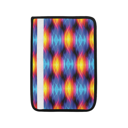 Flame Fire Blue Design Print Car Seat Belt Cover