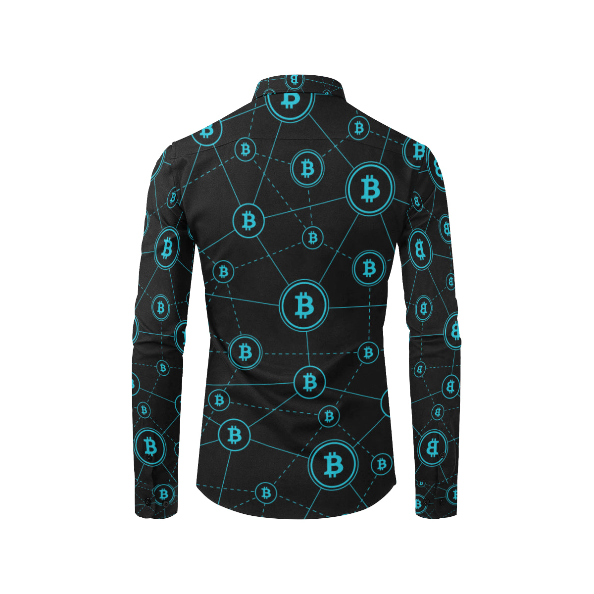 Cryptocurrency Pattern Print Design 01 Men's Long Sleeve Shirt