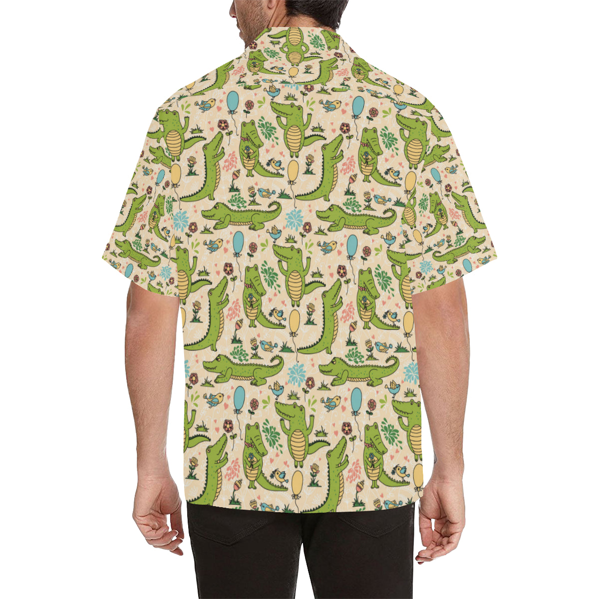 Alligator Pattern Print Design 01 Men's Hawaiian Shirt