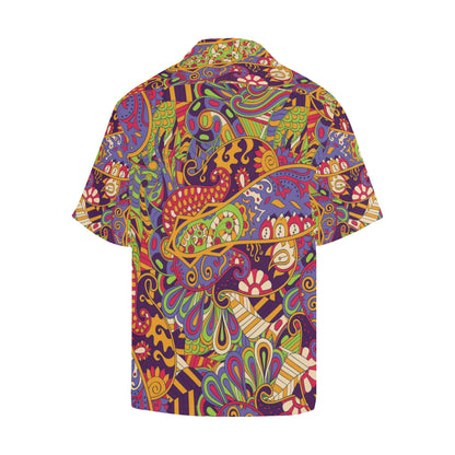 Funky Retro Pattern Print Design A04 Men's Hawaiian Shirt