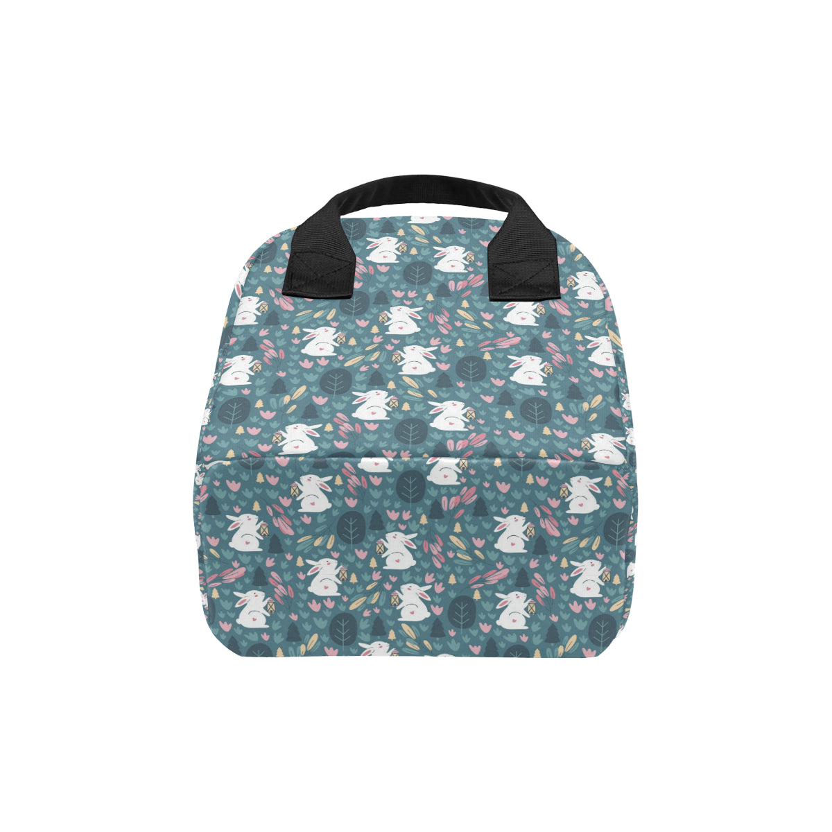Rabbit Pattern Print Design RB013 Insulated Lunch Bag