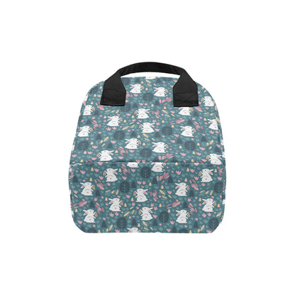 Rabbit Pattern Print Design RB013 Insulated Lunch Bag