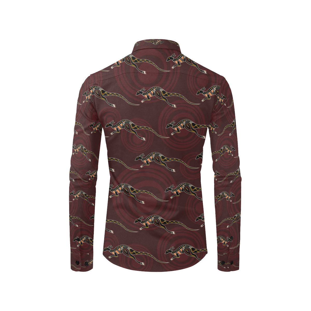 Kangaroos Pattern Print Design 05 Men's Long Sleeve Shirt