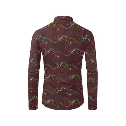 Kangaroos Pattern Print Design 05 Men's Long Sleeve Shirt
