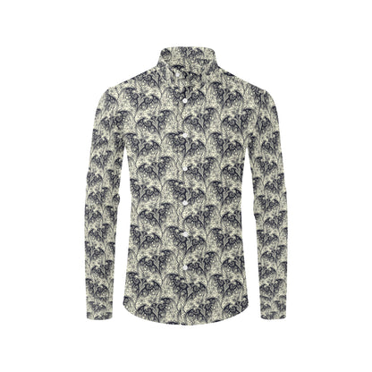Bat Tribal Pattern Print Design 06 Men's Long Sleeve Shirt