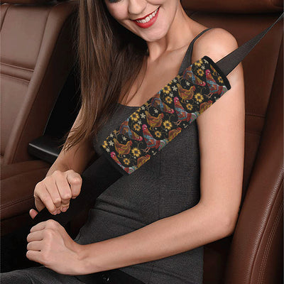 Chicken Embroidery Style Car Seat Belt Cover