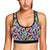 Neon Feather Pattern Print Design A02 Sports Bra