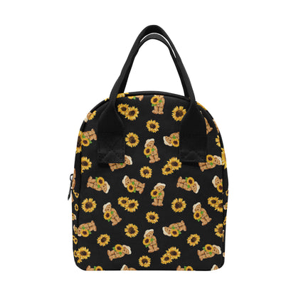 Sunflower Pattern Print Design SF016 Insulated Lunch Bag