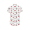 Bull Terriers Pattern Print Design 08 Men's Short Sleeve Button Up Shirt