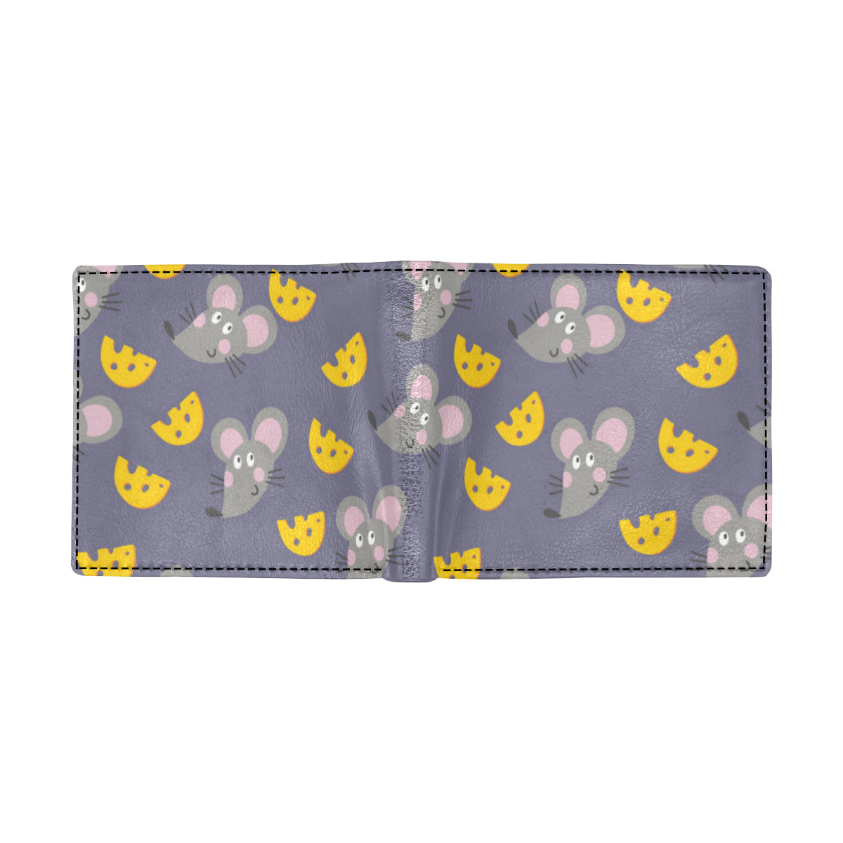 Rat With Cheese Pattern Print Design 01 Men's ID Card Wallet