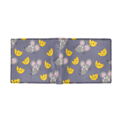 Rat With Cheese Pattern Print Design 01 Men's ID Card Wallet