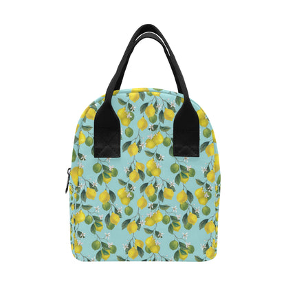 Lemon Pattern Print Design LM05 Insulated Lunch Bag