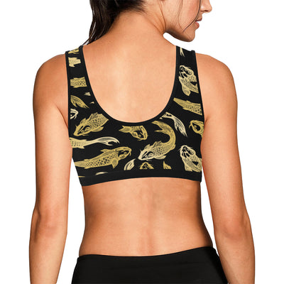 KOI Fish Pattern Print Design 03 Sports Bra