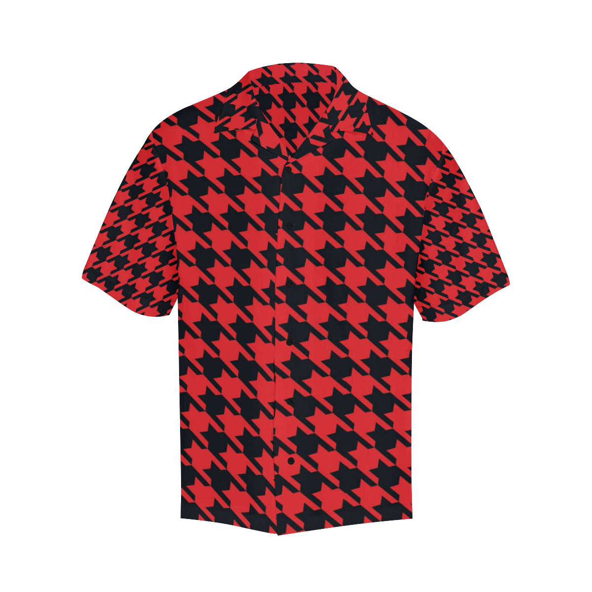 Houndstooth Red Pattern Print Design 03 Men's Hawaiian Shirt