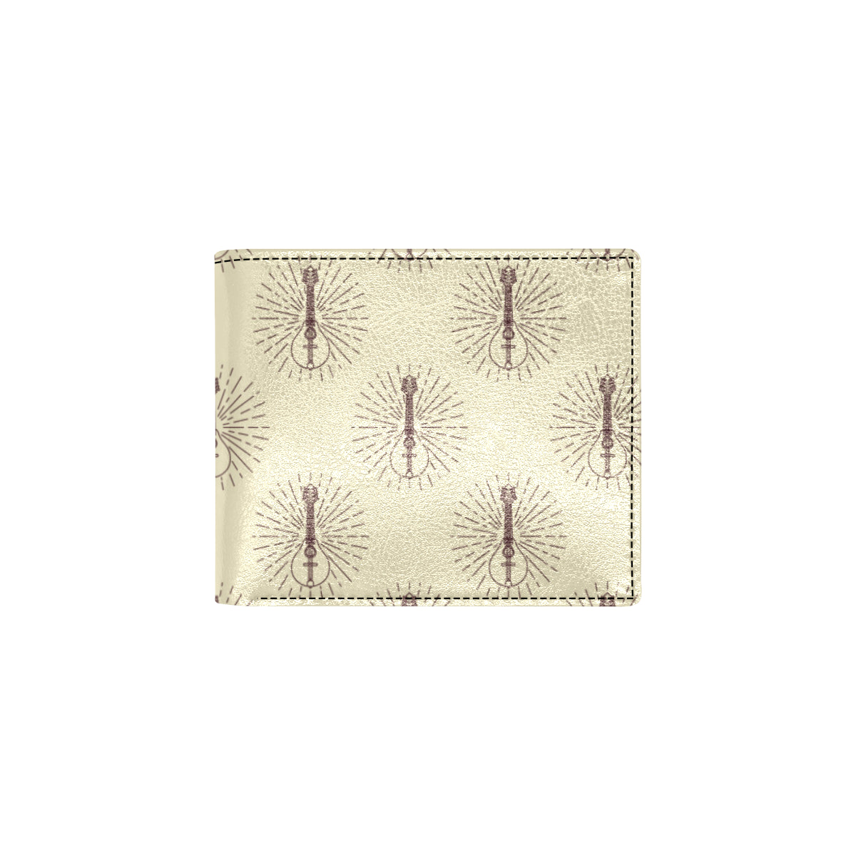 Mandolin Pattern Print Design 02 Men's ID Card Wallet