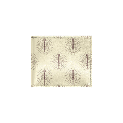 Mandolin Pattern Print Design 02 Men's ID Card Wallet