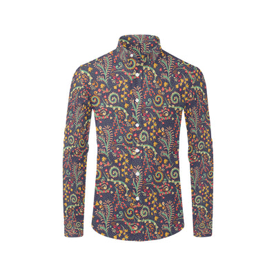 Bohemian Pattern Print Design 08 Men's Long Sleeve Shirt