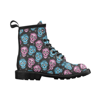 Day of the Dead Skull Print Pattern Women's Boots