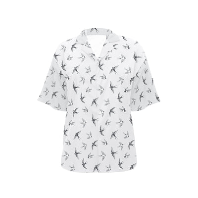 Swallow Bird Pattern Print Design 04 Women's Hawaiian Shirt