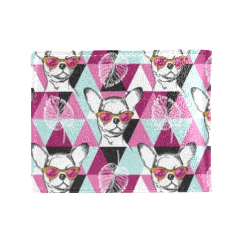 Chihuahua Cute Triangle Pattern Men's ID Card Wallet