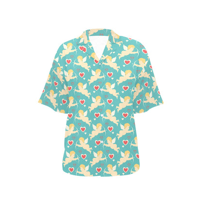 Cupid Pattern Print Design 01 Women's Hawaiian Shirt