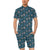 Sea Turtle Hand Drawn Blue Print Men's Romper