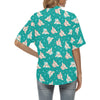 Chihuahua Polka Dot Pattern Women's Hawaiian Shirt