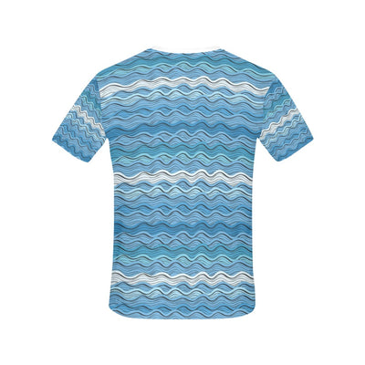 Wave Print Design LKS301 Women's  T-shirt