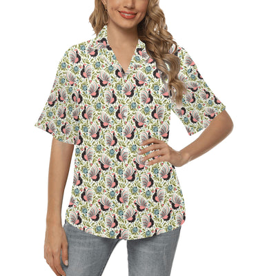 Rooster Print Design Women's Hawaiian Shirt