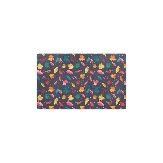 Elm Leave Colorful Print Pattern Kitchen Mat