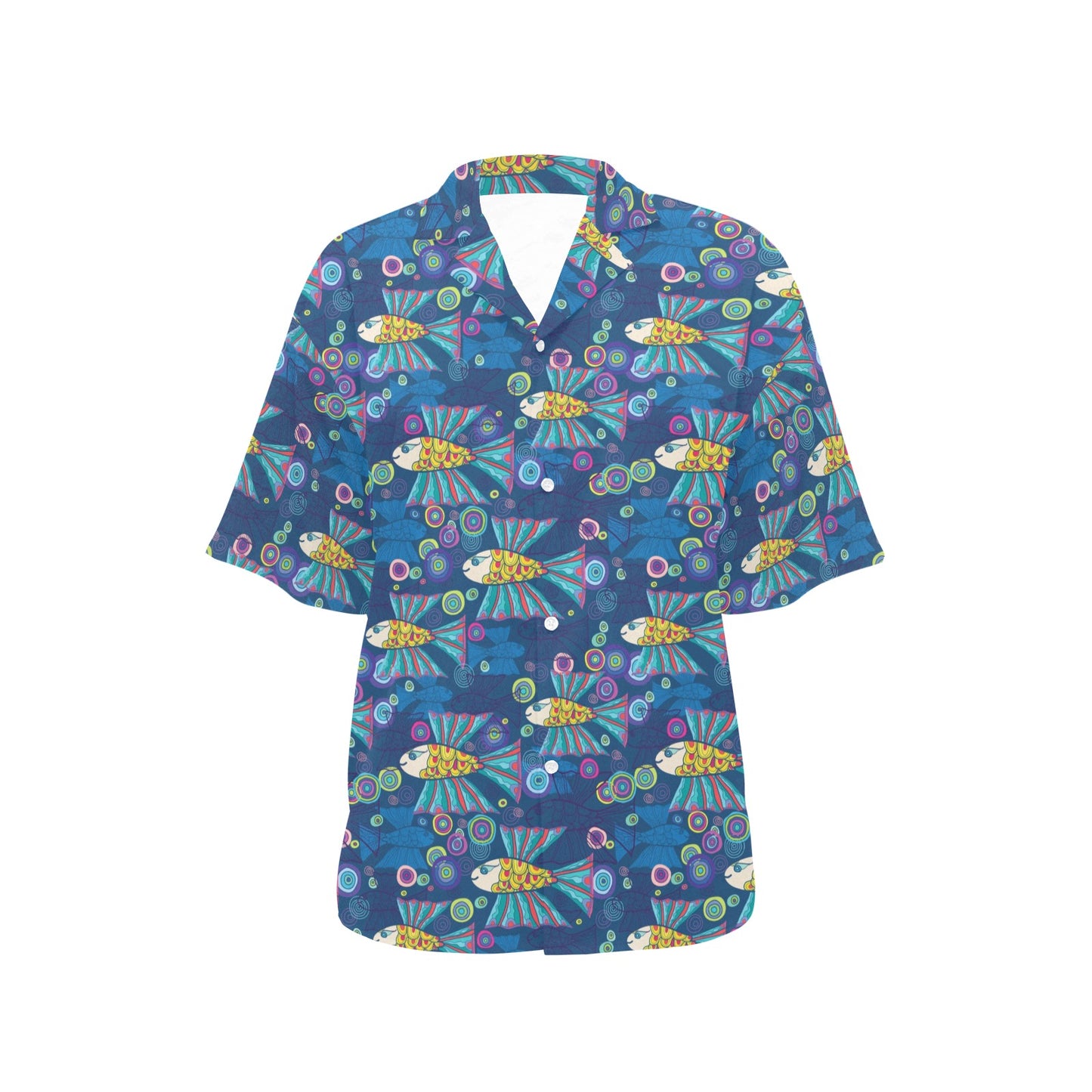 Flying Fish Pattern Print Design 01 Women's Hawaiian Shirt