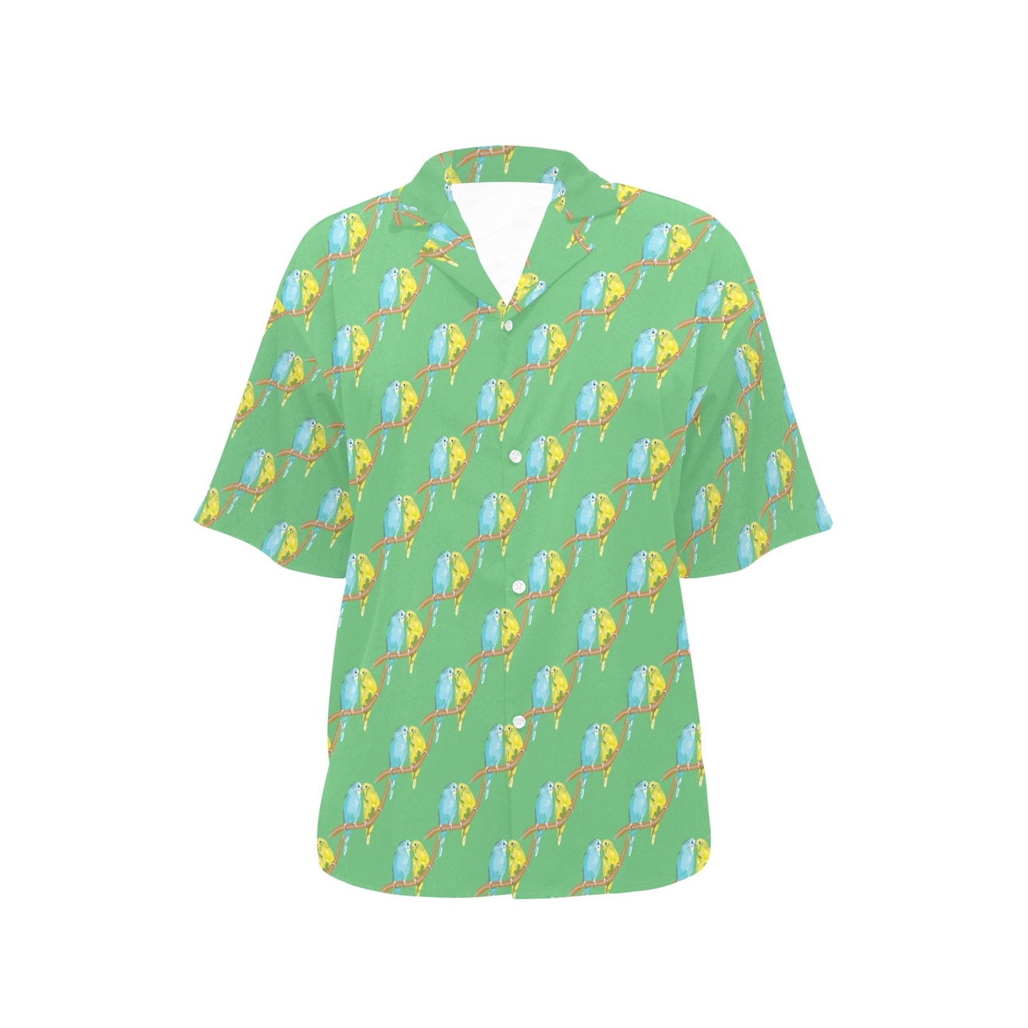 Budgerigar Pattern Print Design 01 Women's Hawaiian Shirt