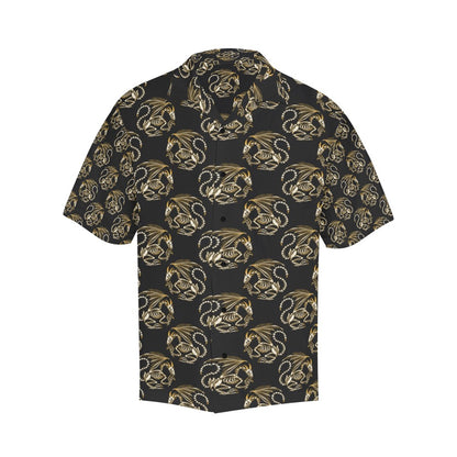 Skeleton Dragon Print Design LKS306 Men's Hawaiian Shirt