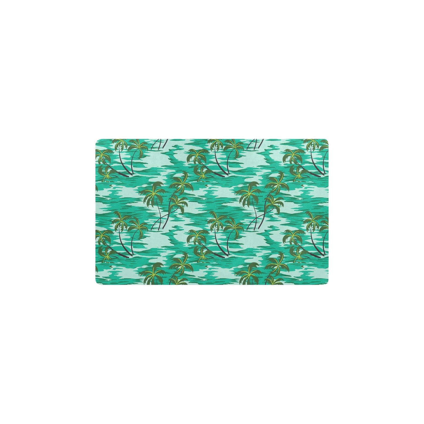 Palm Tree Pattern Print Design A01 Kitchen Mat