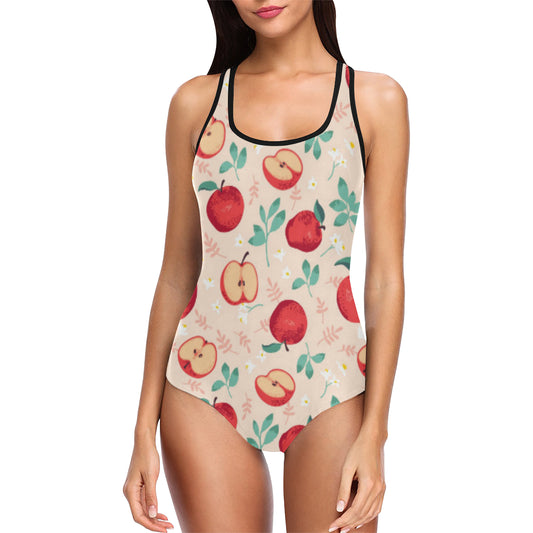 Apple Pattern Print Design AP06 Women Swimsuit