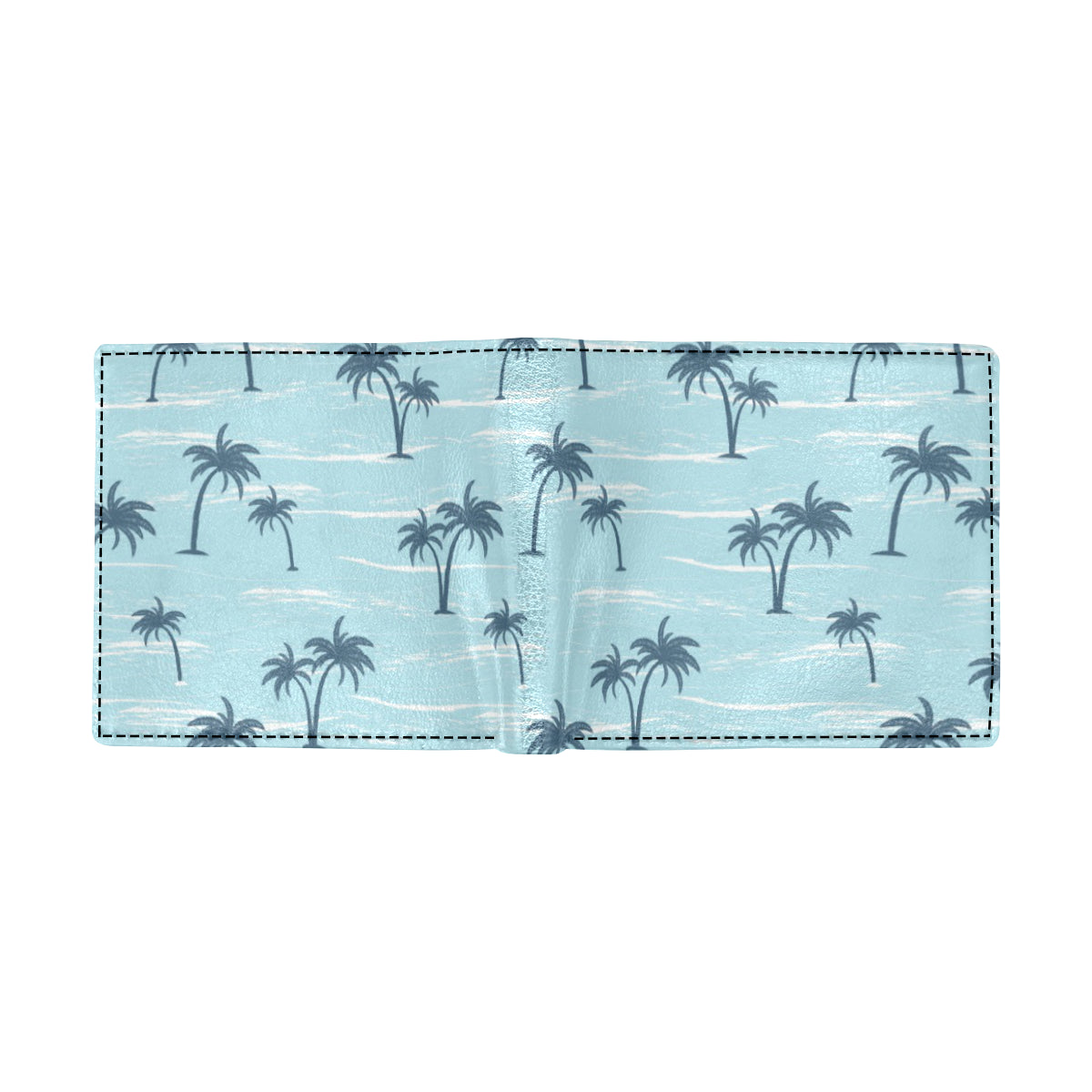 Palm Tree Pattern Print Design PT04 Men's ID Card Wallet