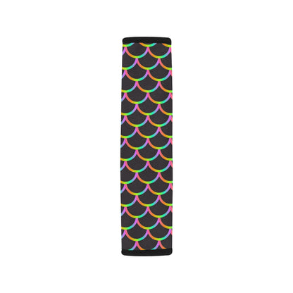 Mermaid Tail Rainbow Design Print Car Seat Belt Cover