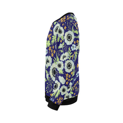 Anemone Pattern Print Design AM06 Men Long Sleeve Sweatshirt