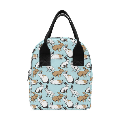 Rabbit Pattern Print Design RB018 Insulated Lunch Bag