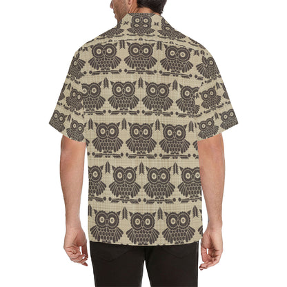 Owl Pattern Print Design A01 Men's Hawaiian Shirt