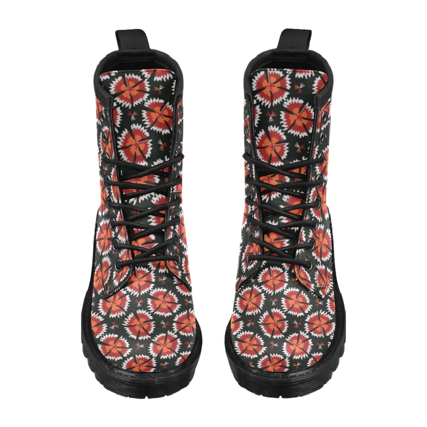 Carnations Pattern Print Design CN03 Women's Boots