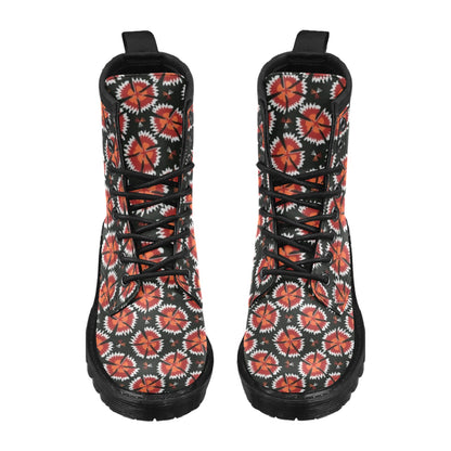 Carnations Pattern Print Design CN03 Women's Boots