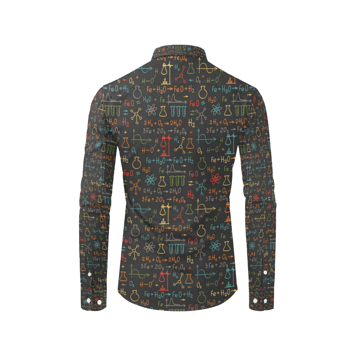 Chemical Pattern Print Design 03 Men's Long Sleeve Shirt